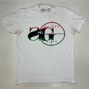 Sniper Gang Kodak Black Graphic T-shirt Men Medium White Short Sleeve